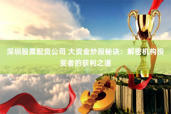 深圳股票配资公司 大资金炒股秘诀：解密机构投资者的获利之道